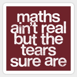 Maths Ain't Real But The Tears Sure Are Sticker